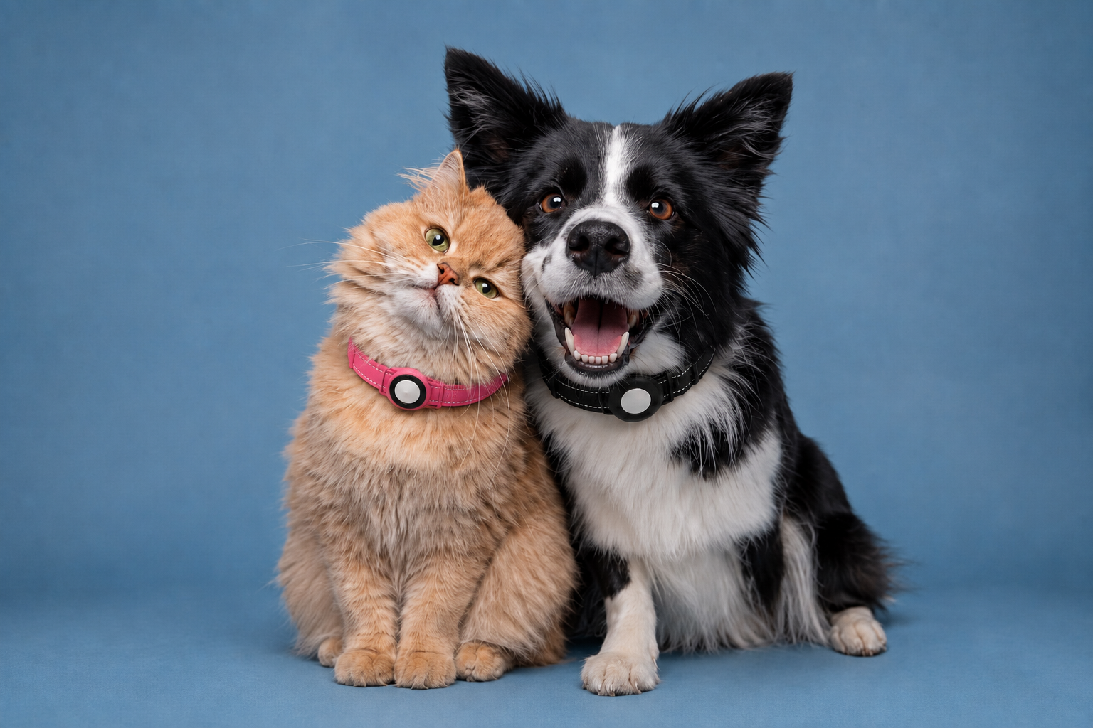 Mascotas con collar y perfil de identificación